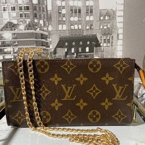 Authentic Louis Vuitton Monogram Cosmetic Accessories Pouchette Bag